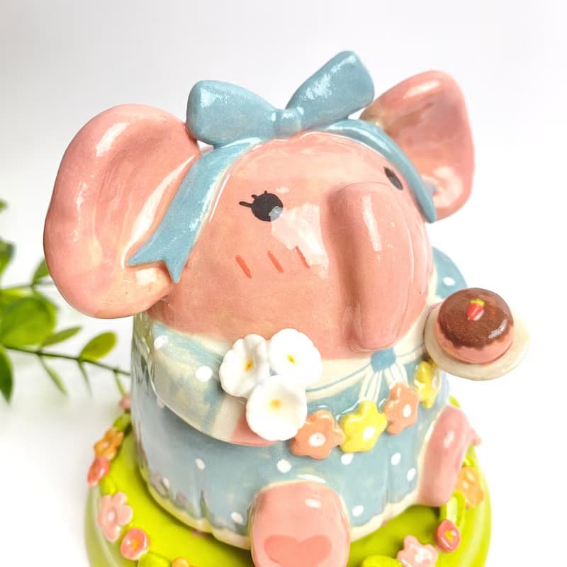 Handmade ceramic cute Ganesha special gift