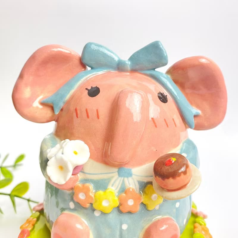 Handmade ceramic cute Ganesha special gift