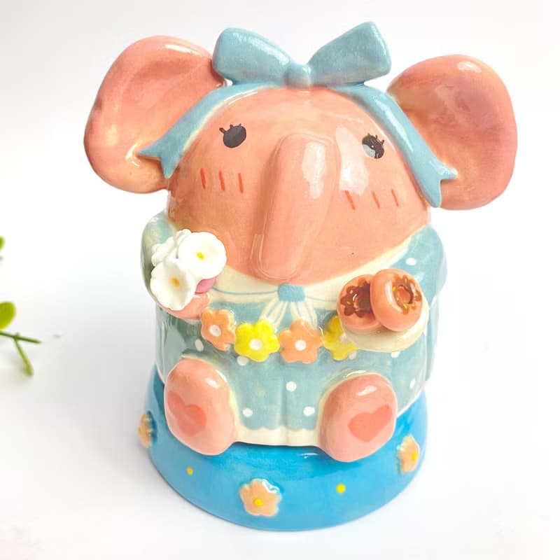 Handmade ceramic cute Ganesha special gift