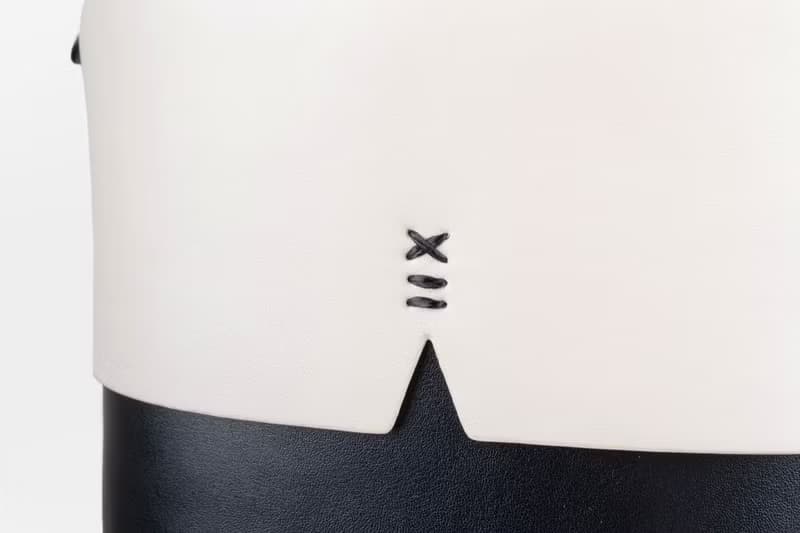 Gaia Bucket Bag 素皮革 水桶包 手提包 側背包 黑色x米白色