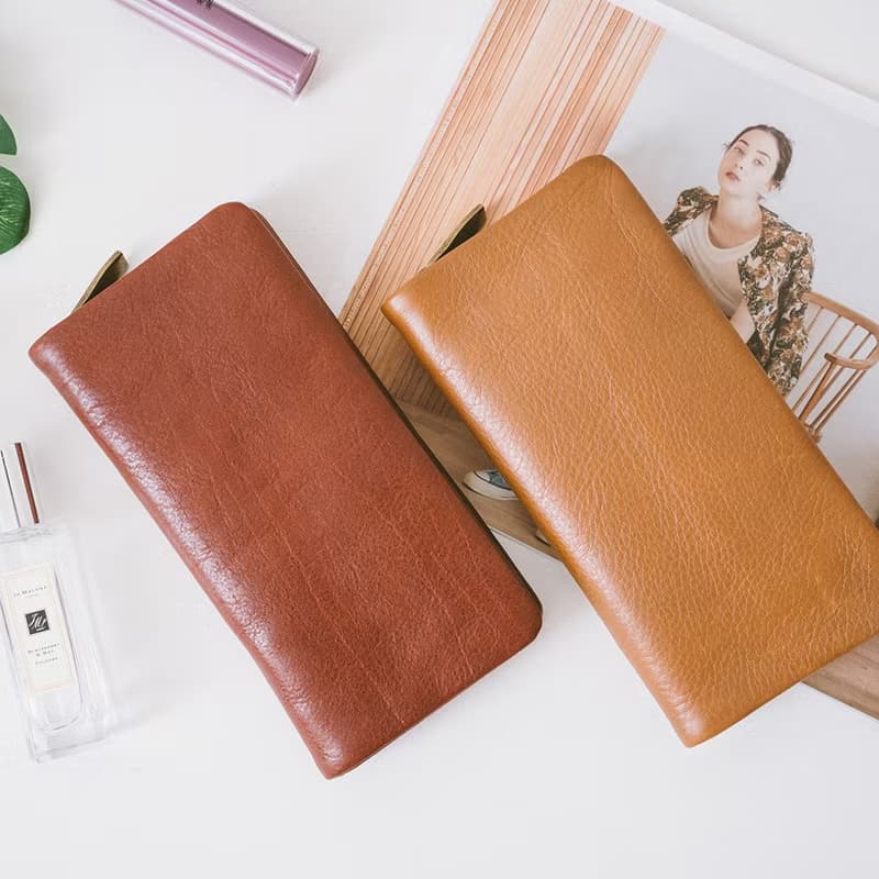 【禮盒】魅力真皮拉鍊長夾 X8122 綠V