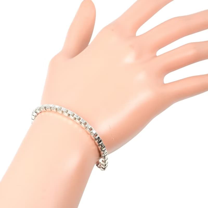 【日本直送】ティファニー TIFFANY&Co. ベネチアン ブレスレット シルバー925 約15.2g【中古】Aランク