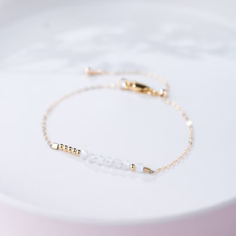 月光石摩斯密碼 14KGF手鍊