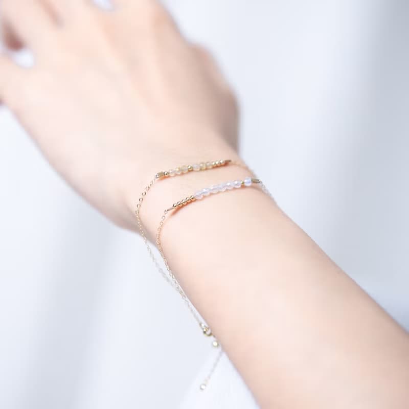 月光石摩斯密碼 14KGF手鍊