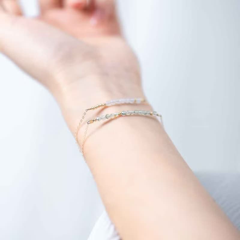 月光石摩斯密碼 14KGF手鍊