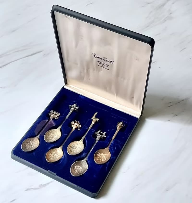 大英帝國 • 倫敦著名地標銀湯匙盒組 老英國絕版紀念品