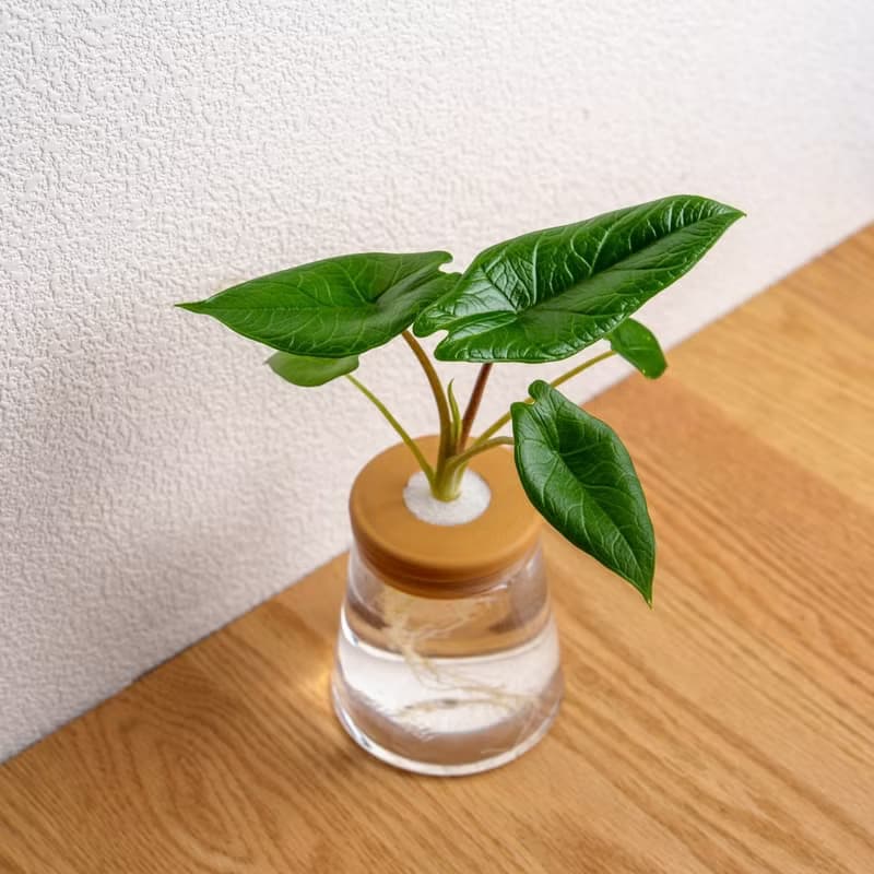 甲骨文觀音蓮 三角水耕盆栽 室內植物 觀葉植物 禮物 水培