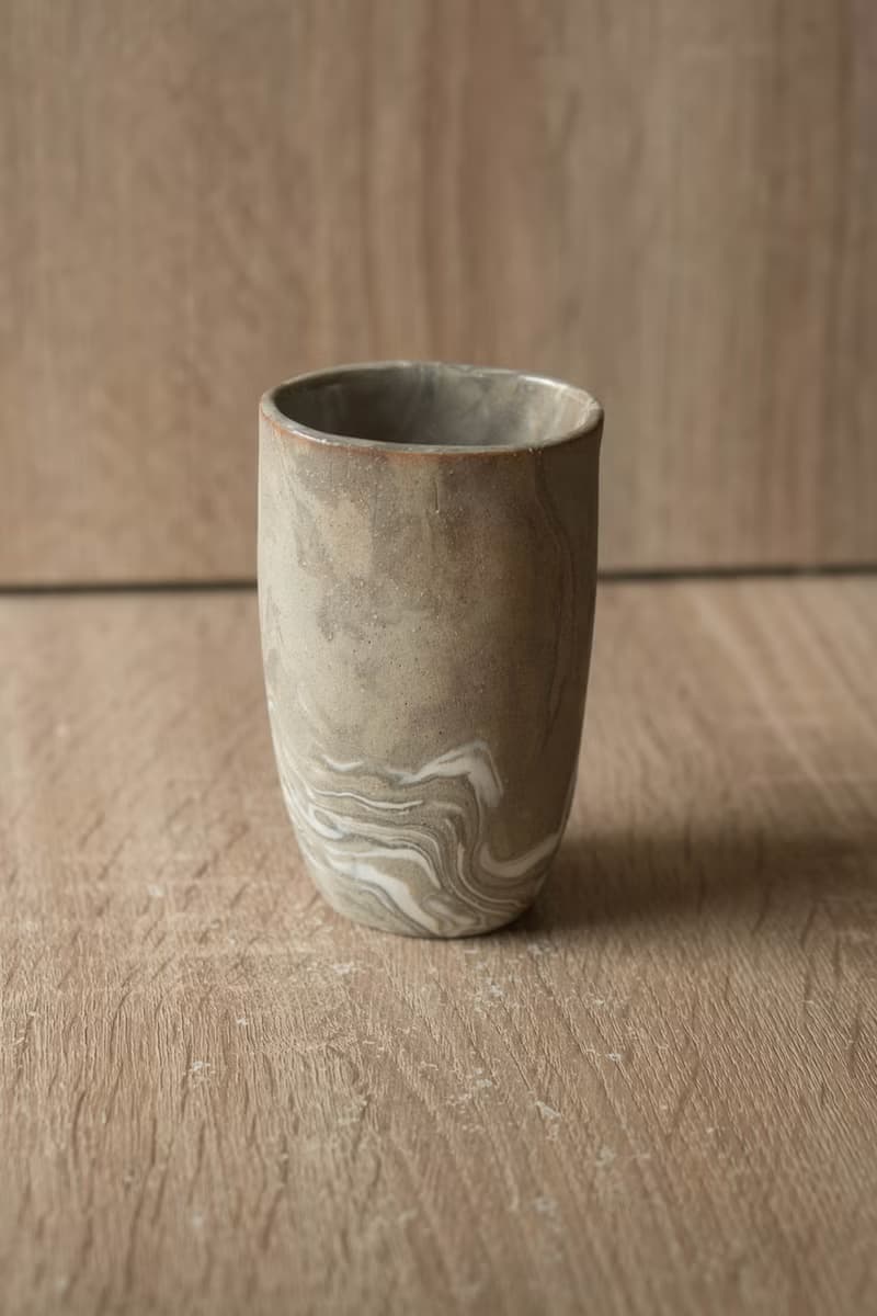 岩石紋手捏杯子