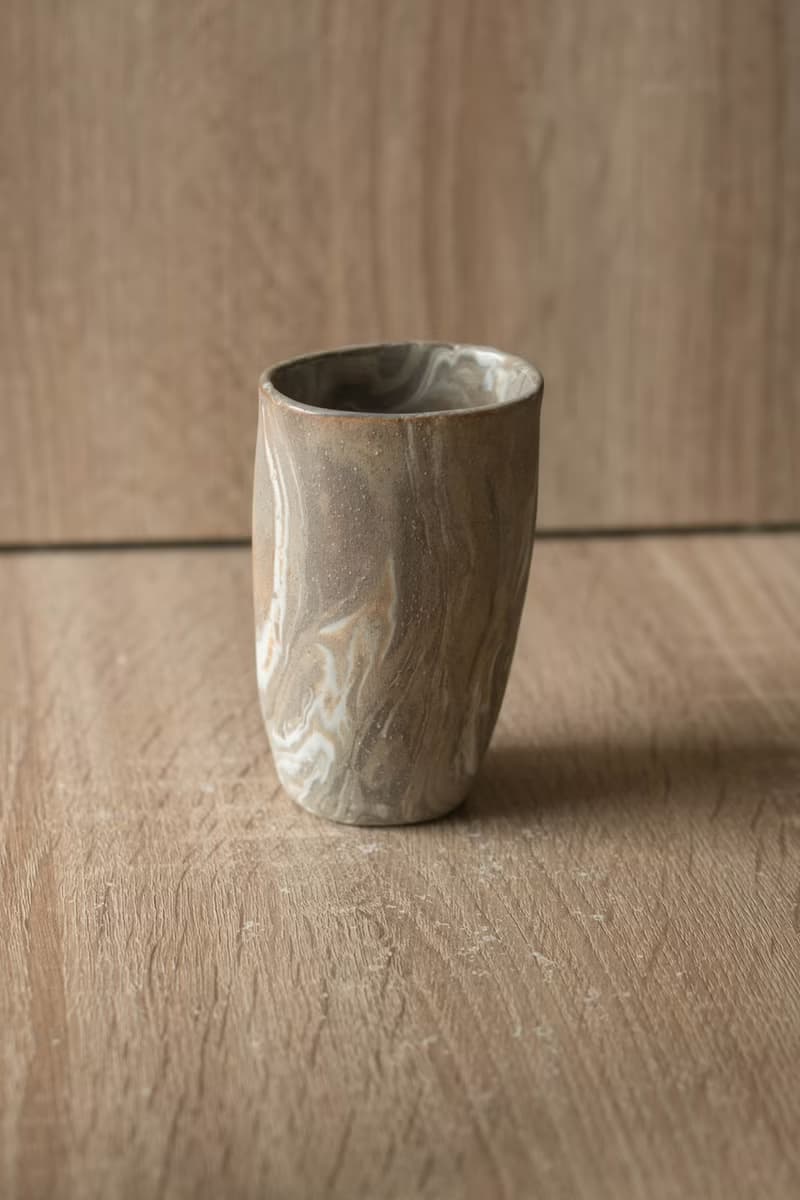 岩石紋手捏杯子