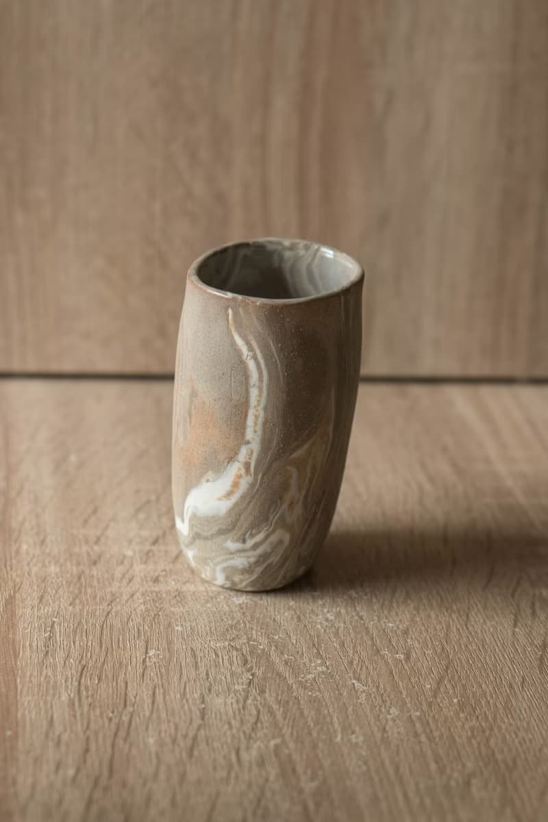 岩石紋手捏杯子