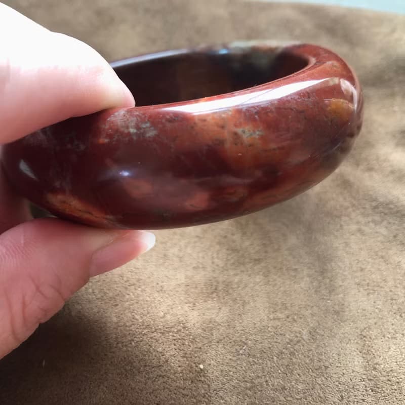 天然遼陽紅玉皮籽料手鐲/油潤/稀有/珍藏款/內徑55.7/送禮/畢業/