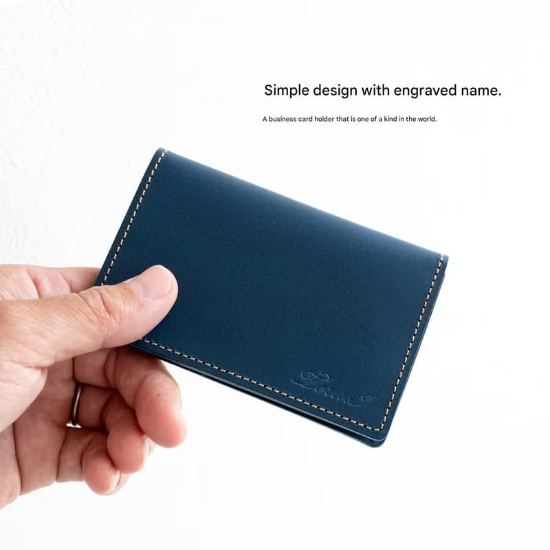 名入れ 名刺入れ 【 ITALIAN simple 】 本革 レザー 刻印 カードケース シンプル 父の日 プレゼント HH45K