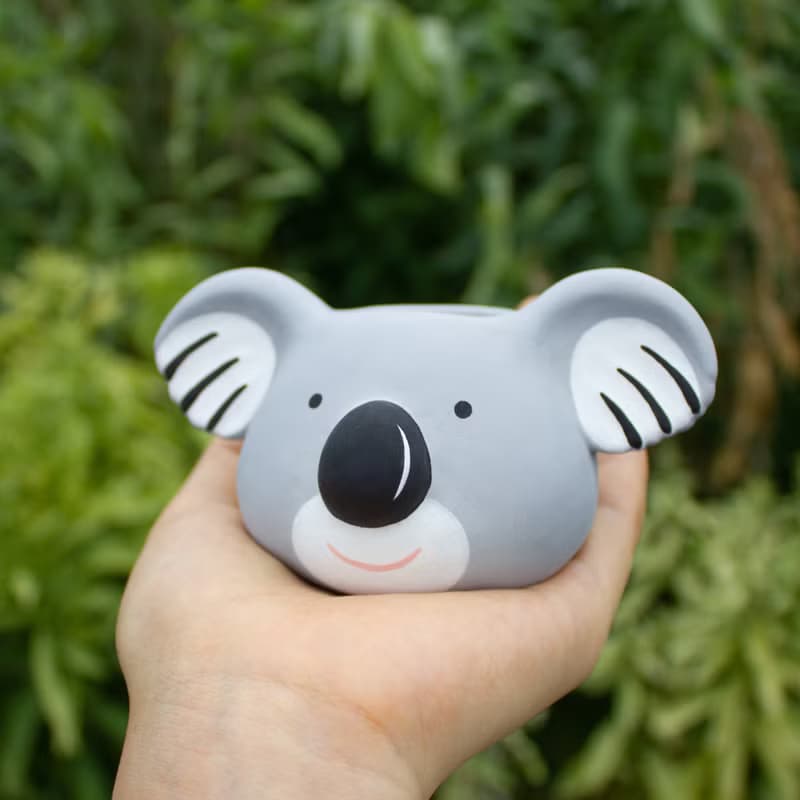 無尾熊Koala水泥盆器 夏日時光的療癒系盆栽