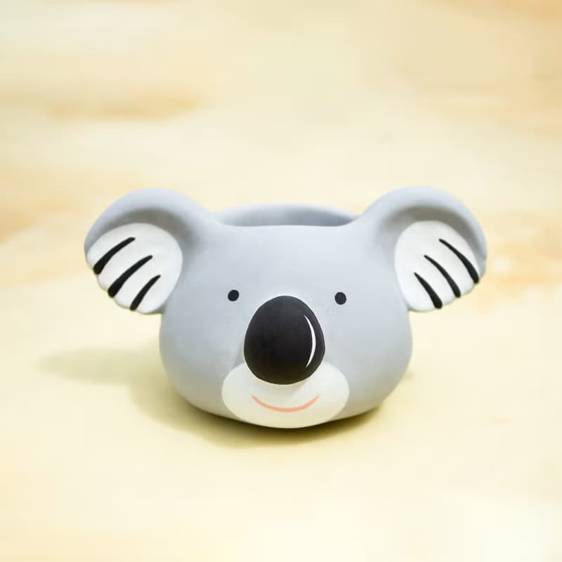 無尾熊Koala水泥盆器 夏日時光的療癒系盆栽