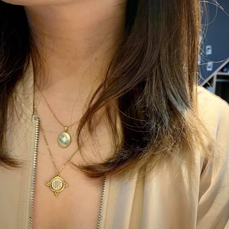 18K 黑蝶貝星鏈