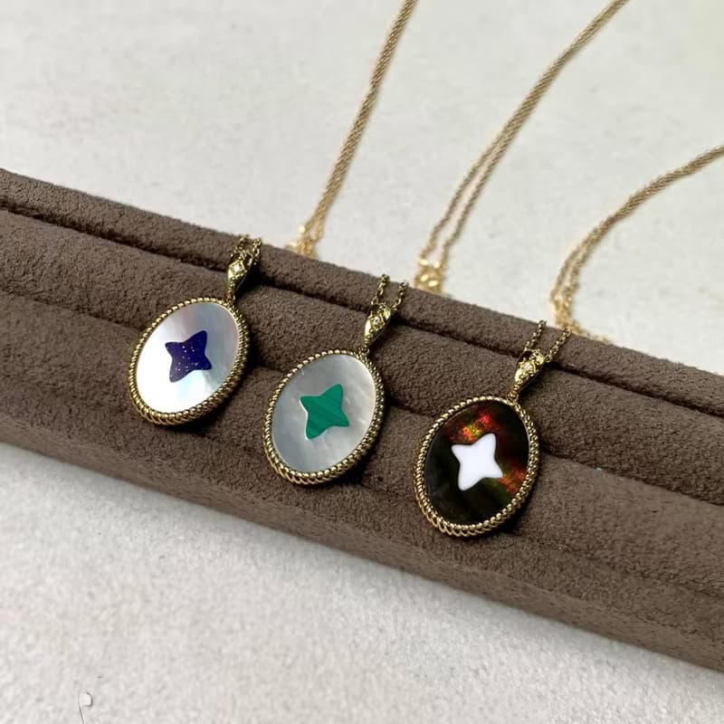 18K 黑蝶貝星鏈