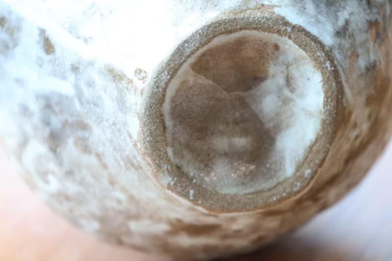 【喬遷禮物】美國進口土手捏陶壺造型花器化妝土白釉原土質感詫寂