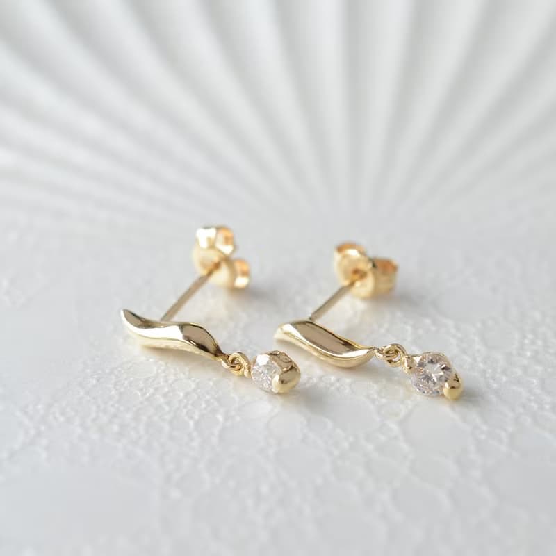 18K金 鑽石耳環  日本製造  送禮小物 飾品 海水珍珠 飾品