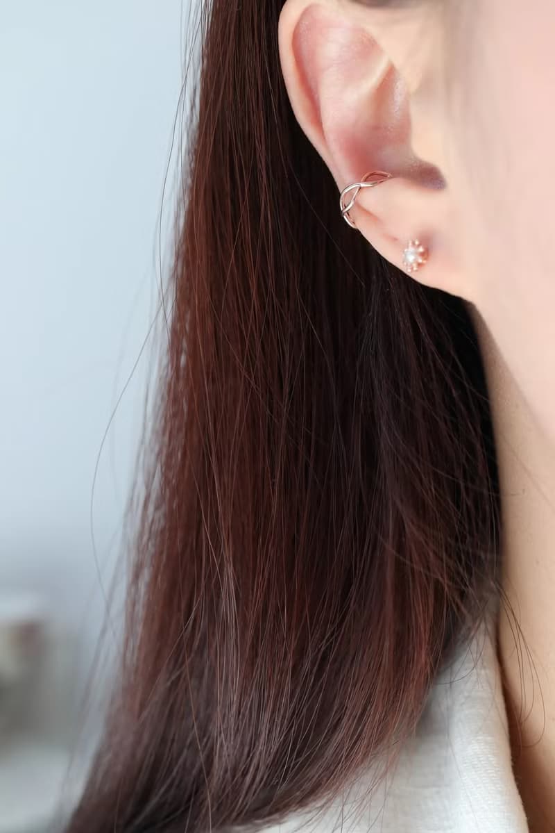 14K C Type Infinity Cuff Earring 無限耳夾耳環 耳骨夾 不褪色