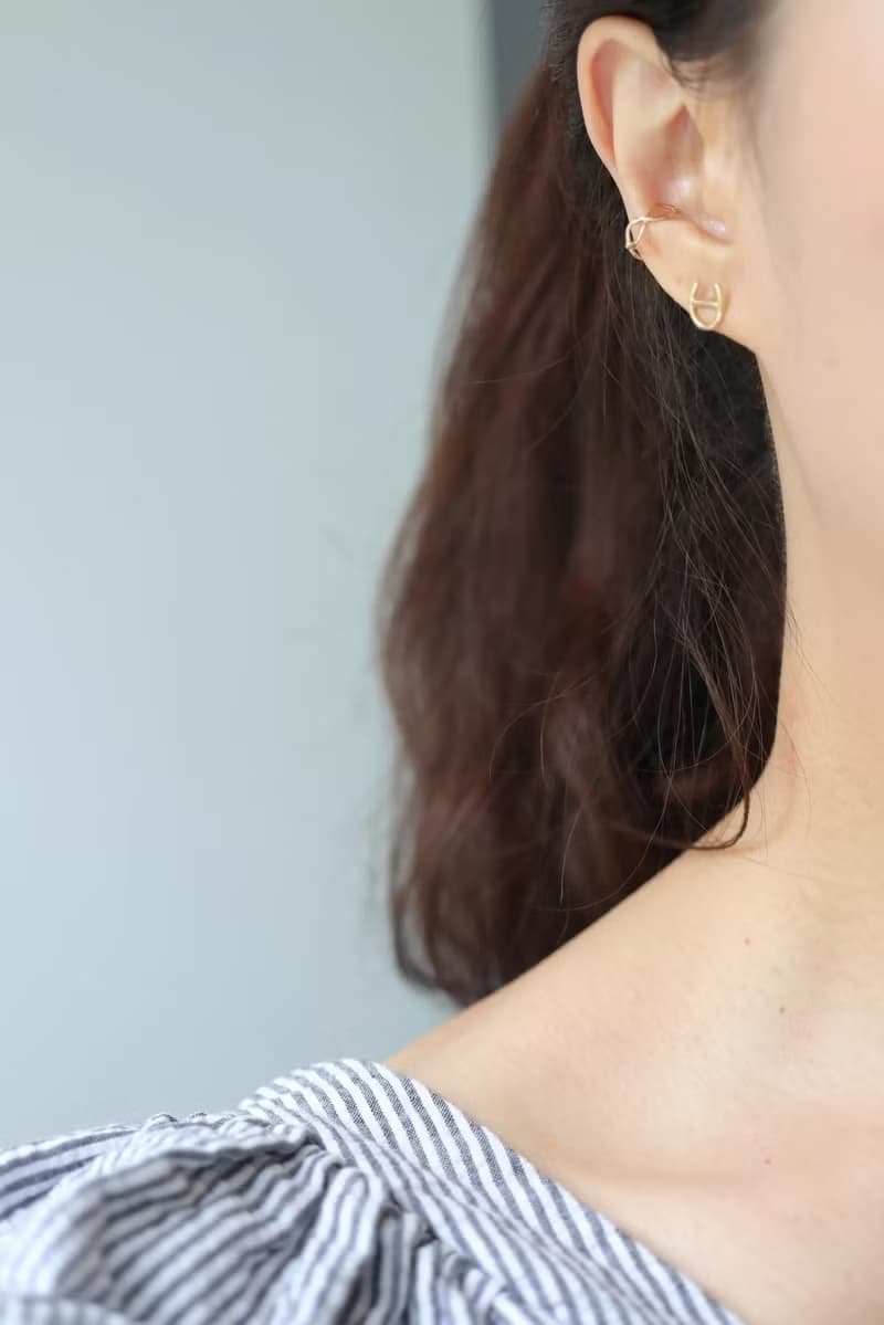 14K C Type Infinity Cuff Earring 無限耳夾耳環 耳骨夾 不褪色