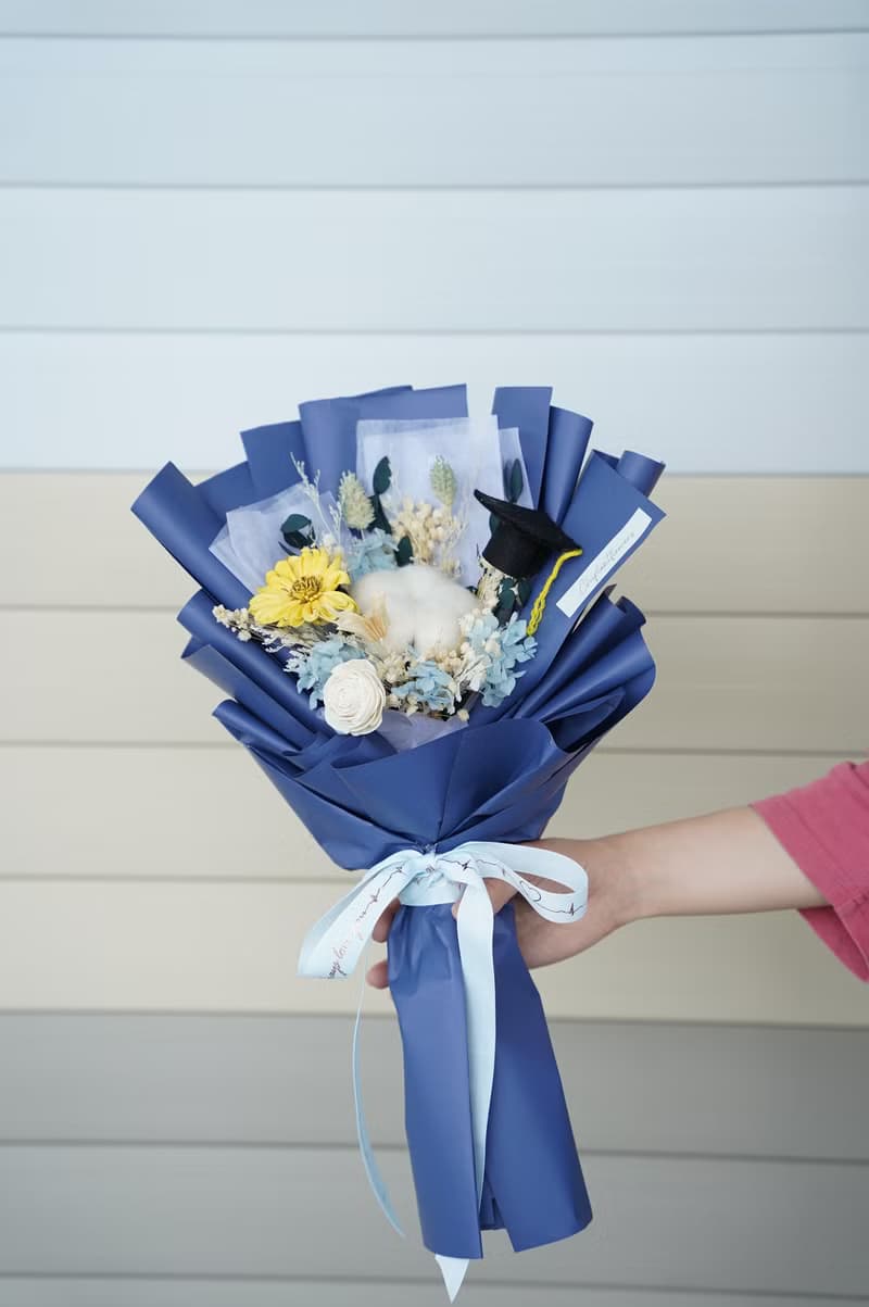 【竒花】珍重再見永生花束 畢業 生日禮物 永生乾燥花