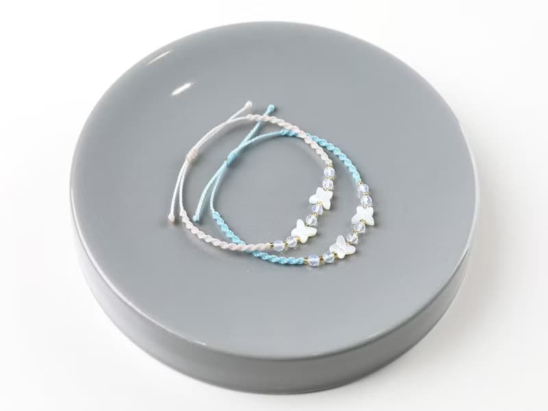 Butterfly Mother-of-Pearl Opalite Knot Bracelet