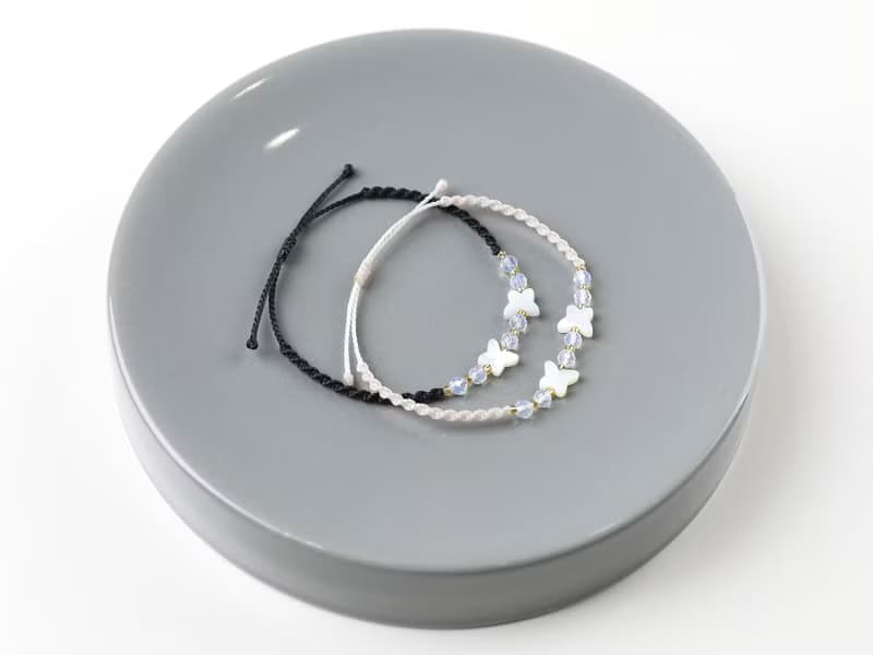 Butterfly Mother-of-Pearl Opalite Knot Bracelet