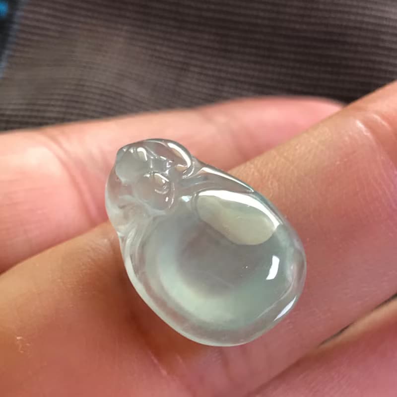 【福在眼前】玻璃種翡翠福貝項鍊 | 裸石 | 天然緬甸玉A貨 | 送禮