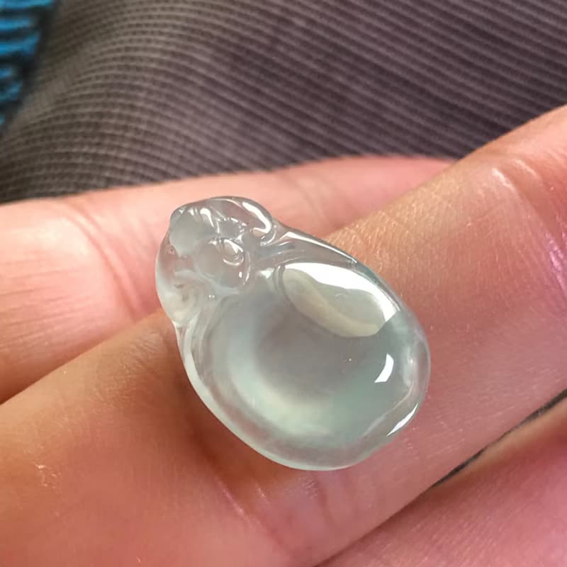 【福在眼前】玻璃種翡翠福貝項鍊 | 裸石 | 天然緬甸玉A貨 | 送禮