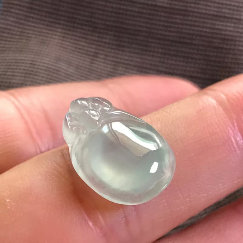 【福在眼前】玻璃種翡翠福貝項鍊 | 裸石 | 天然緬甸玉A貨 | 送禮