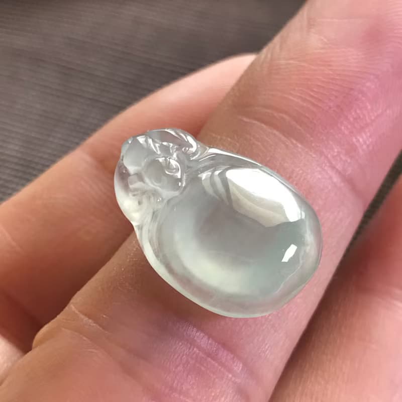 【福在眼前】玻璃種翡翠福貝項鍊 | 裸石 | 天然緬甸玉A貨 | 送禮