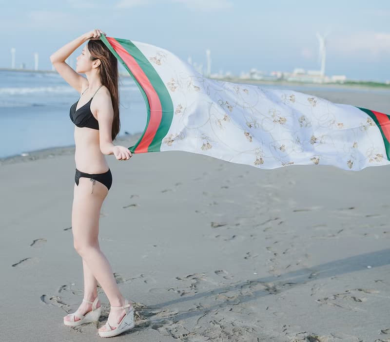 unni流蘇長絲巾 遮曬 擋風 披肩 scarf 圍巾 保暖 保暖 絲巾圍脖