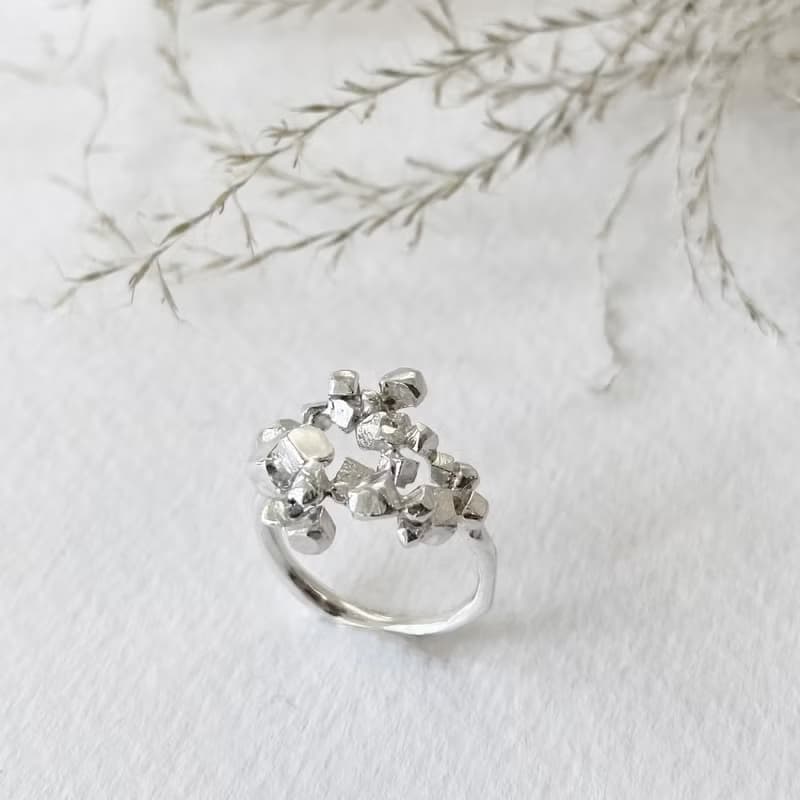 晶簇結戒指 Cluster clot ring 925純銀