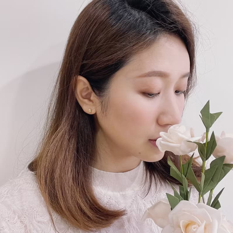 蛋白石耳環 / 925純銀輕珠寶 - 十月誕生石