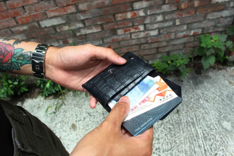 樂肯小卡包 防撥水真皮零錢包 銀河黑