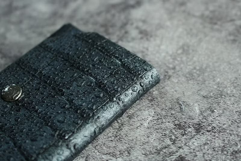樂肯小卡包 防撥水真皮零錢包 銀河黑
