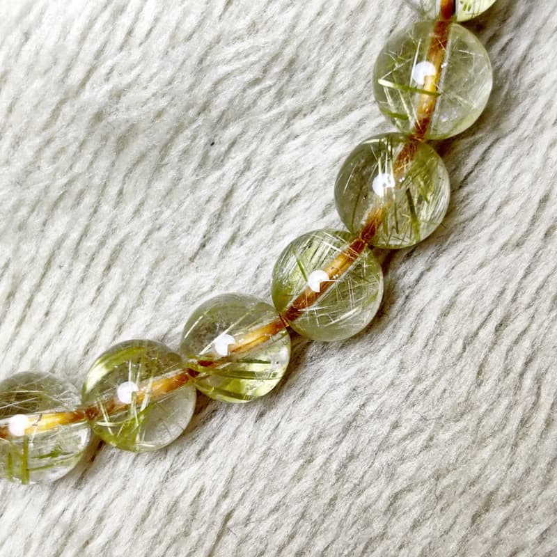 【訂製品】維納斯 金髮晶 7.5-13mm 手串 手鍊 天然水晶 金鈦 髮