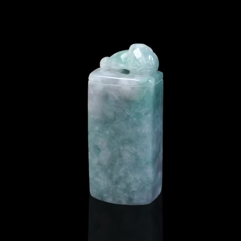 飄花翡翠印章 | 天然緬甸玉A貨翡翠 | 送禮