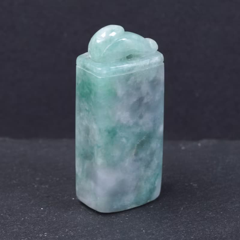 飄花翡翠印章 | 天然緬甸玉A貨翡翠 | 送禮