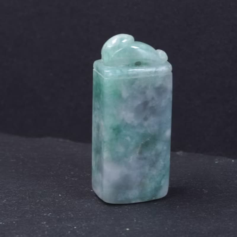 飄花翡翠印章 | 天然緬甸玉A貨翡翠 | 送禮