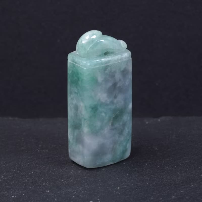 飄花翡翠印章 | 天然緬甸玉A貨翡翠 | 送禮