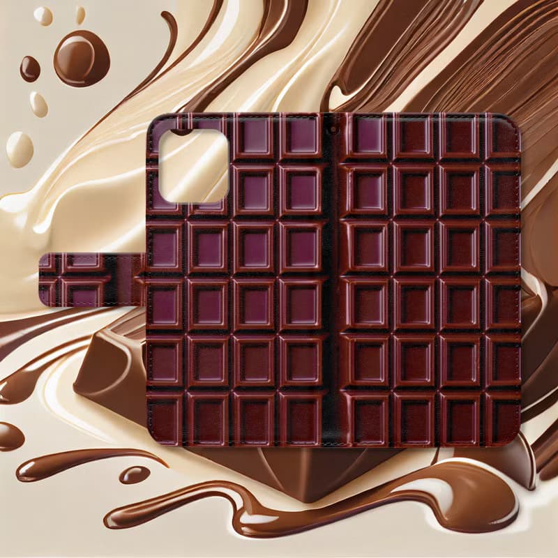 チョコレートの誘惑 手帳型スマホケース 【8】　iPhone Android各機種対応  ハイクオリティタイプ