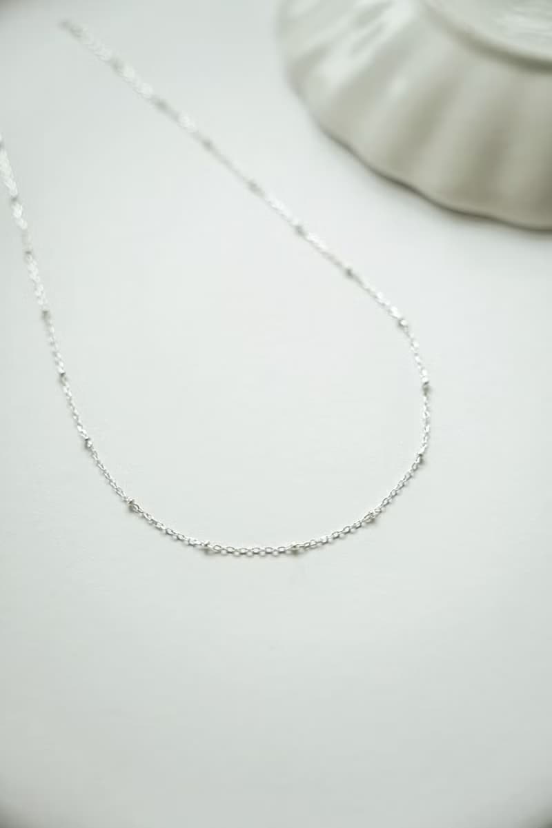 SATELLITE 無感小細珠項鍊-單層/雙層 SV925/金/玫瑰金