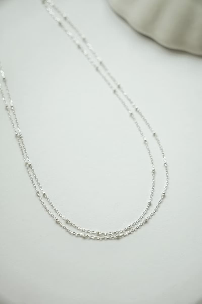 SATELLITE 無感小細珠項鍊-單層/雙層 SV925/金/玫瑰金