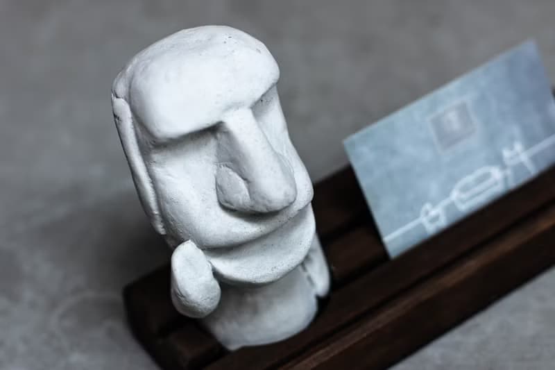 曙MUSE 經典摩艾木底名片座  辦公室 擴香石 手作 創意