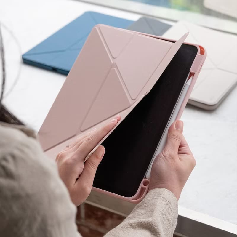 iPad Air 5/4 10.9吋 Moven 磁吸帶筆槽透明保護套(4色)