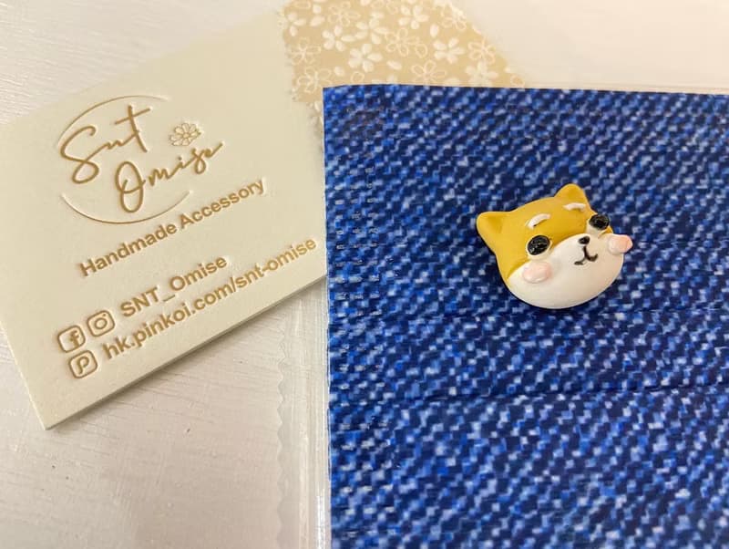 【寵物・柴犬・擴香石口罩扣】香港手作/擴香石飾品