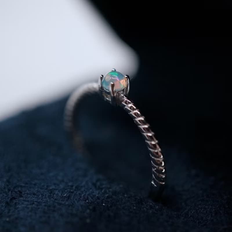 ITS-R165【純銀戒指・Opal・歐泊・蛋白石】蛋白石純銀戒指