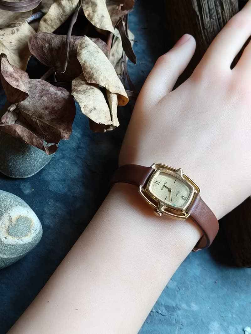 Dior 稀有款 皮帶古董錶 機械手上鍊錶 manual winding