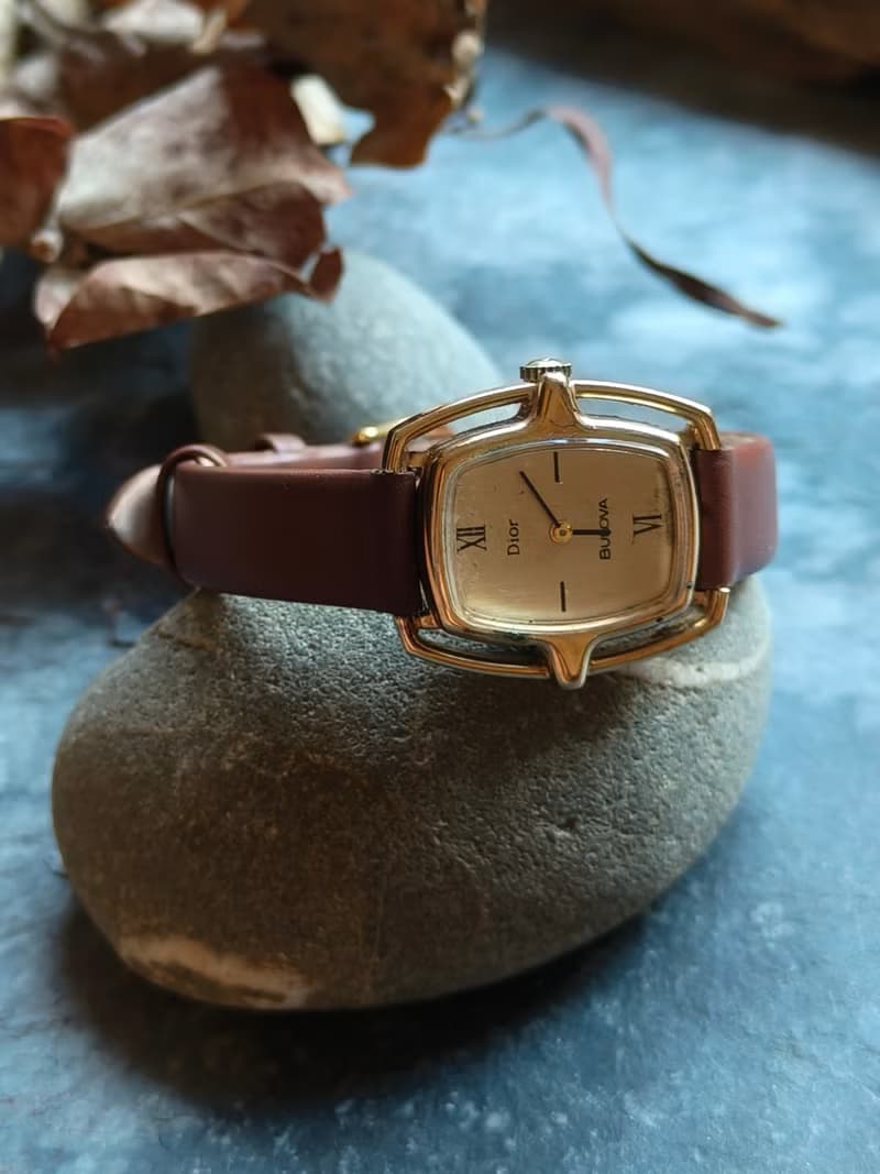 Dior 稀有款 皮帶古董錶 機械手上鍊錶 manual winding